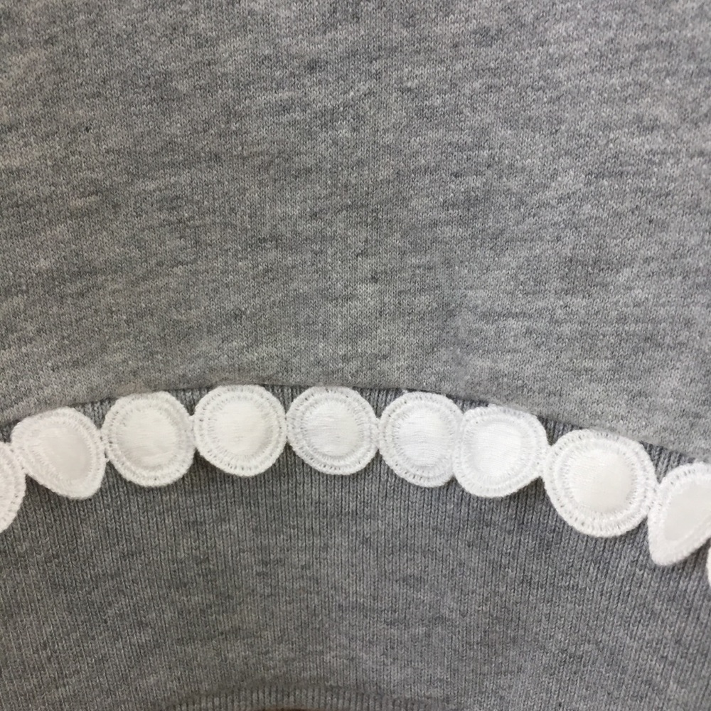 J. Crew Gray Pom Pom Sweatshirt Size Medium - Picture 10 of 14